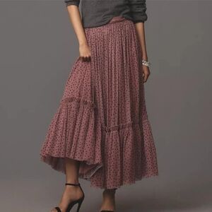 Elegant Pink Polka Dot Skirt